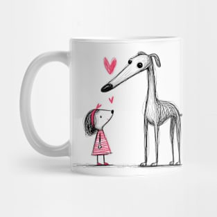 Greyhound dog and Friend Mug